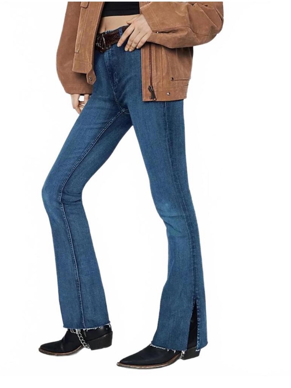 We The Free Women's Level Up Mid-Rise Slit Bootcut Jeans